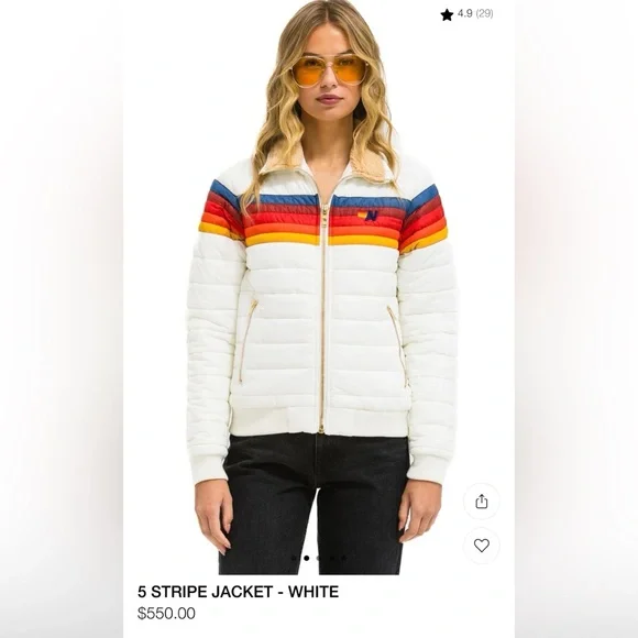 Aviator Nation Jackets Coats Aviator Nation White Stripe